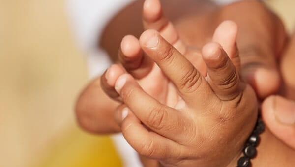 baby hand isolated background