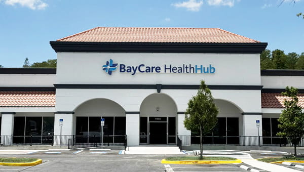 An exterior view of BayCare HealthHub Carrollwood