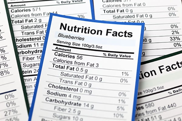 nutrition labels