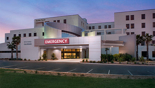 Exterior photo of the entrance to the Mease Countryside Hospital Emergency Room