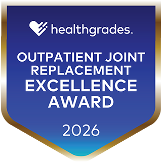 Healthgrades Outpatient Joint Replacement Excellence award 2026 badge