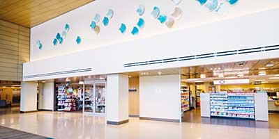 The gift shop and Publix in Morton Plant Hospital.