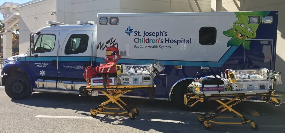St. Joseph's Children's Hospital pediatric transport ambulance