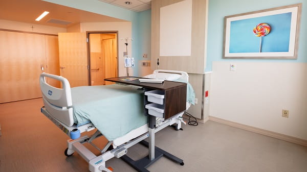 Inpatient Room with image of lollipop