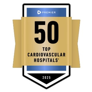 Premier 50 Top Cardiovascular Hospitals logo 2025