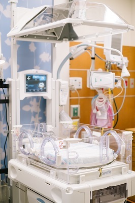 Bed in the NICU at St. Joseph's Women's Hospital