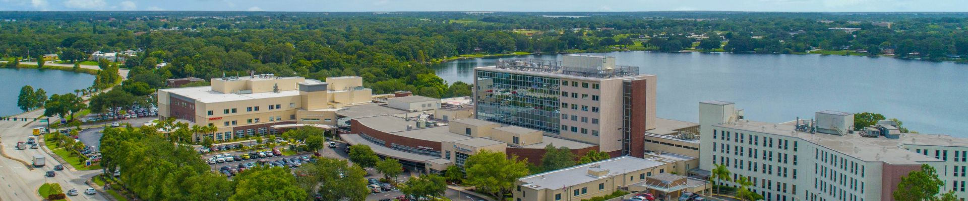 An aerial image of BayCare Winter Haven Hospital