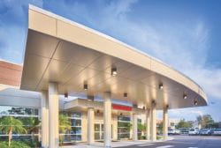 Exterior photo of the emergency room entrance at BayCare's Winter Haven Hospital