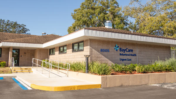 Front entrance of the Behavioral Health Urgent Care building