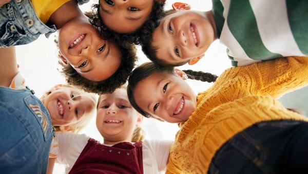 A group of children having fun
