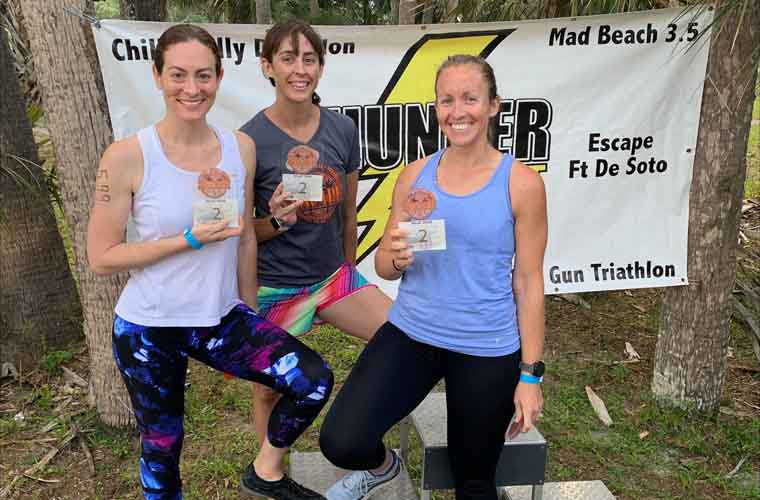 Nurses on St. Joseph’s Hospital COVID Unit Compete in St. Anthony’s Triathlon Olympic Relay