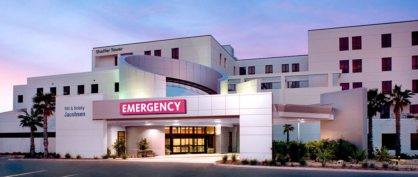 an exterior view of mease countryside hospital emergency care center entrance