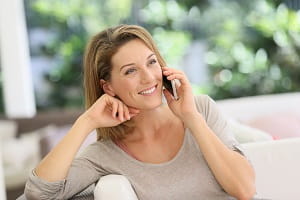 Woman talking on a mobile phone