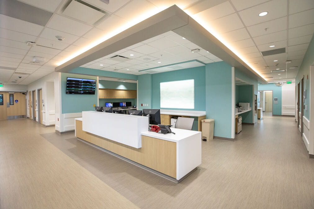 front desk of the NICU floor in the South Florida Baptist Hospital