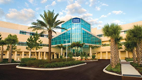 An exterior view of St. Joseph's Hospital North.