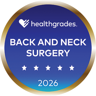 Healthgrades award for back and neck surgery in 2026