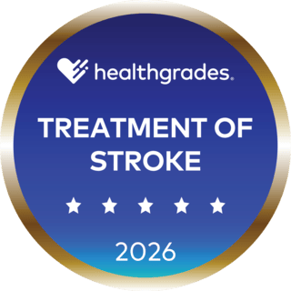 2026 Healthgrades badge treatment of stroke 5 star