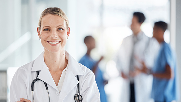 Smiling female doctor