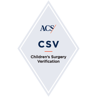 a badge verifying children's surgery verification program from ACS