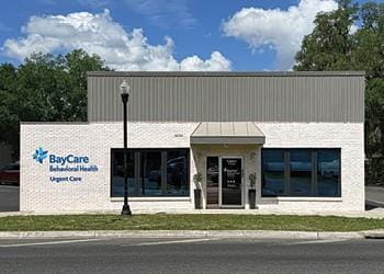 An image of the exterior BayCare Behavioral Health Urgent Care Center in Dade City