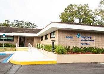 An exterior of the BayCare Behavioral Health Urgent Care Center in New Port Richey